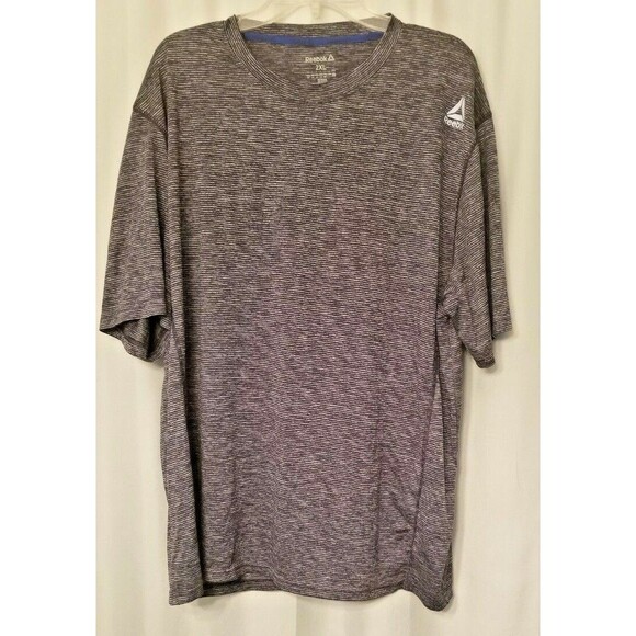 Reebok Other - Men's Tee Shirt Reebok Reebok Speedwick Navy Blue Stripe Activewear Size 2XL
